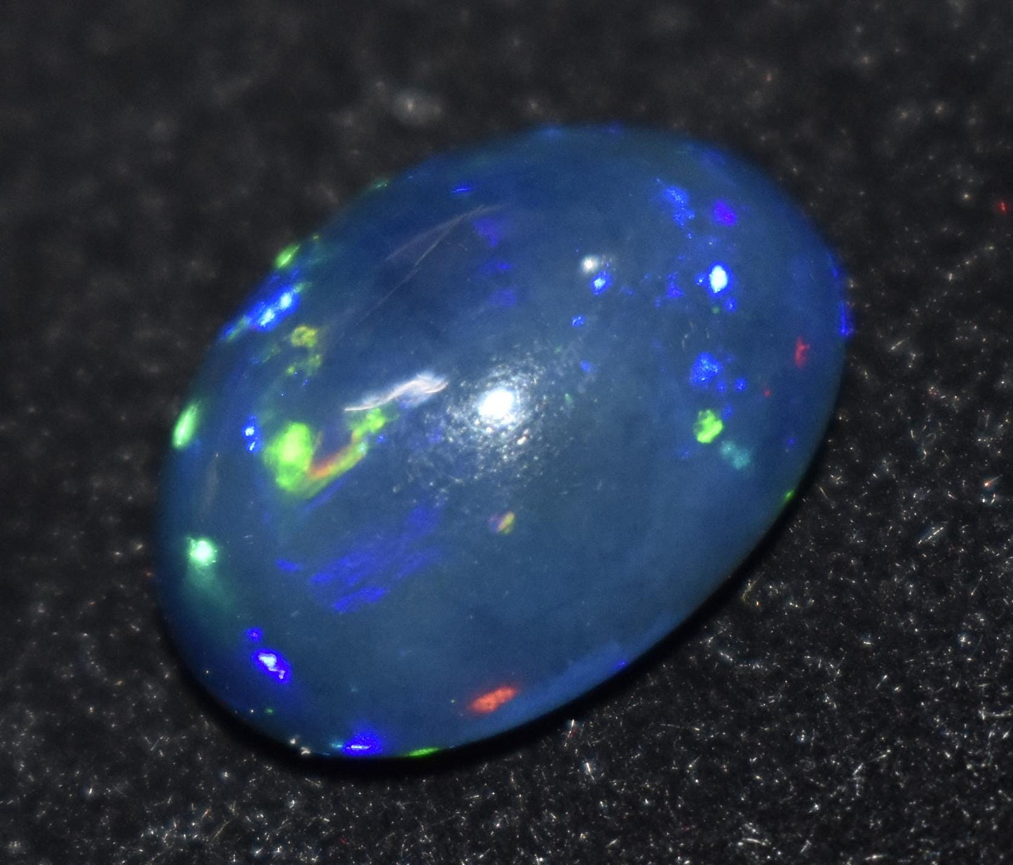 Black Opal, Oval Welo Fire, Cabochon Loose Gemstone, 5.30 Carat, Size-12x14.5x6.5mm, For Jewelry Making, Gift For Her,