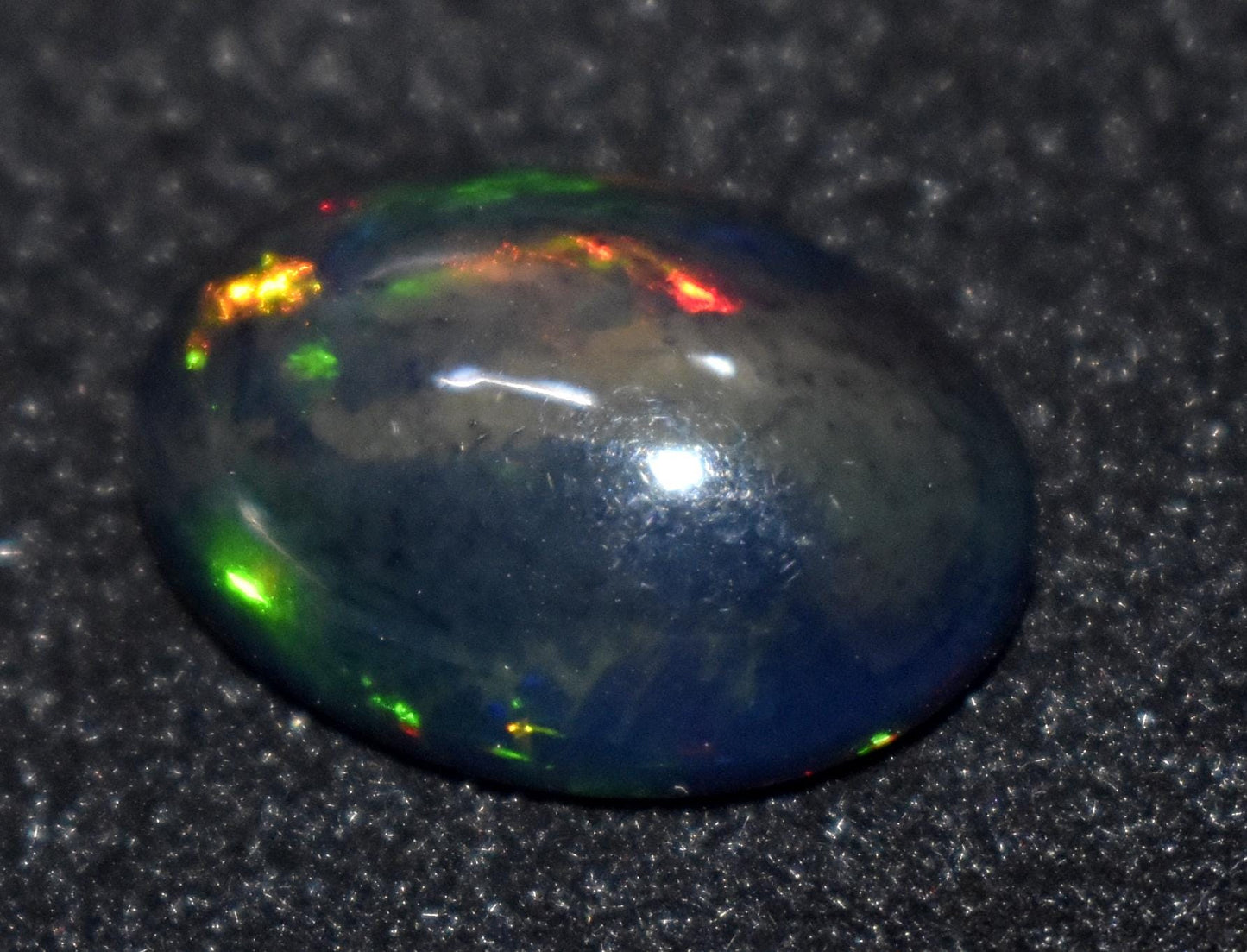 Black Opal, Oval Welo Fire, Cabochon Loose Gemstone, 6.20 Ct, Size-17.5x13x6mm, For Jewelry Making, Gift For Her,