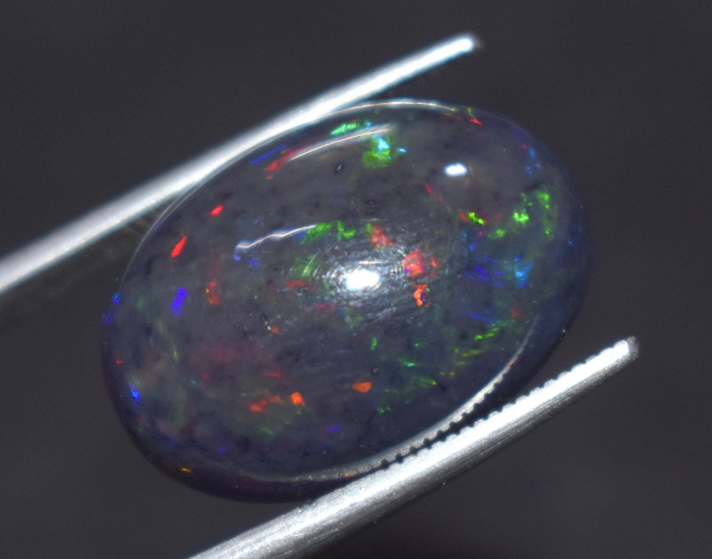 Black Opal, Oval Welo Fire, Cabochon Loose Gemstone, 10.00 Ct, Size-14x20x8mm, For Jewelry Making, Gift For Her,