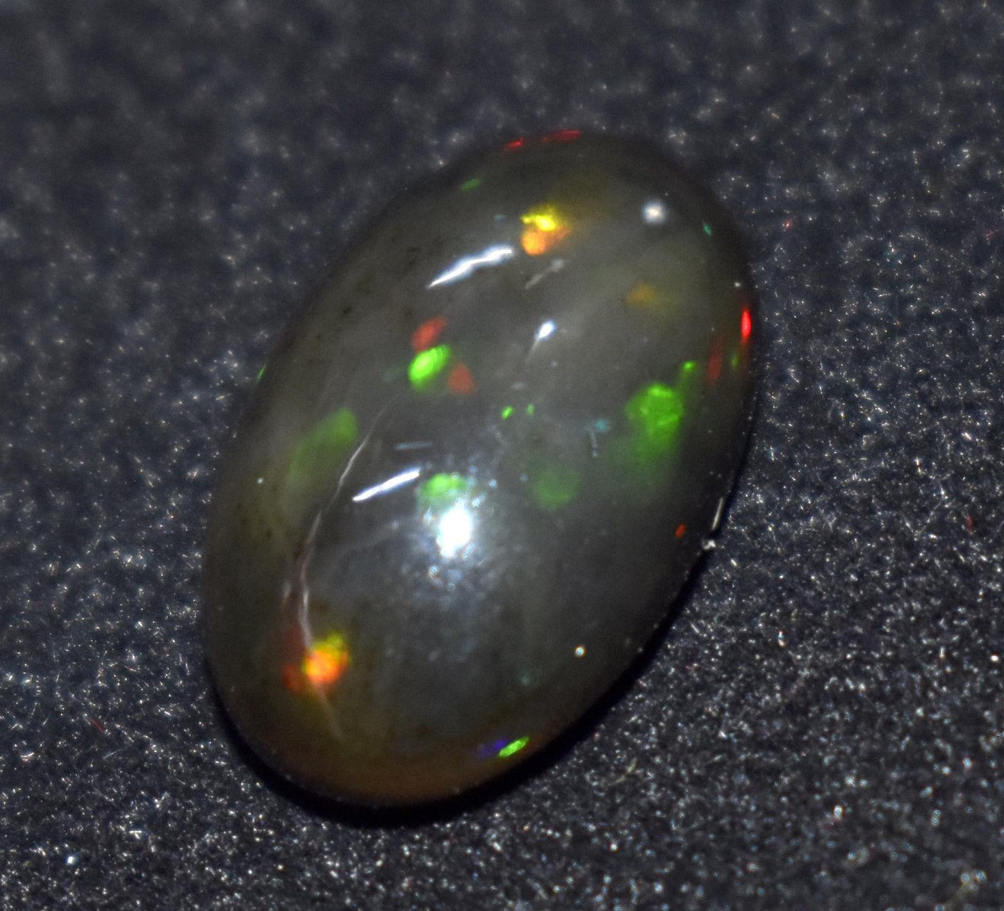 Beautiful Black Opal, Oval Welo Fire, Cabochon Loose Gemstone, 4.80 Ct, Size-10.5x16x6mm, For Jewelry Making, Gift For Her,