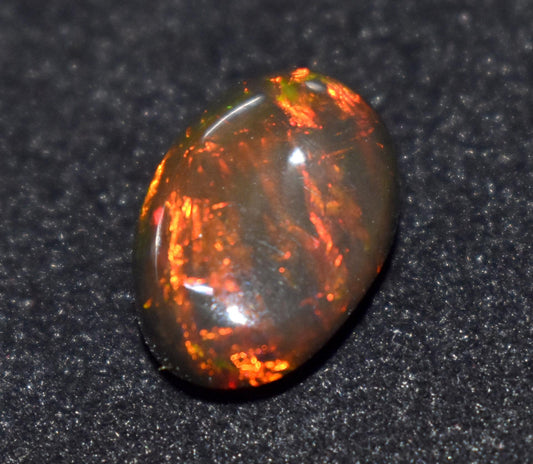 Beautiful Black Opal, Oval Welo Fire, Cabochon Loose Gemstone, 4.75 Ct, Size-11x15x6mm, For Jewelry Making, Gift For Her,
