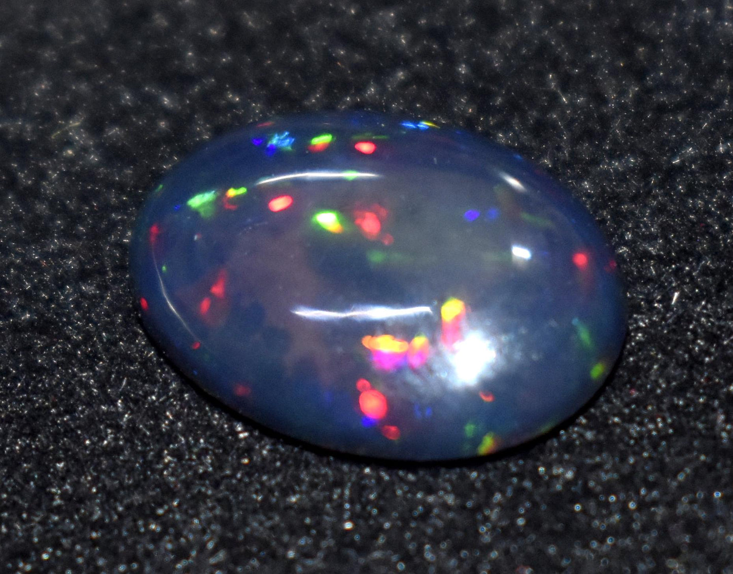 Black Opal, Oval Welo Fire, Cabochon Loose Gemstone, 2.70 Ct, Size-11x15x3.5mm, For Jewelry Making, Gift For Her,