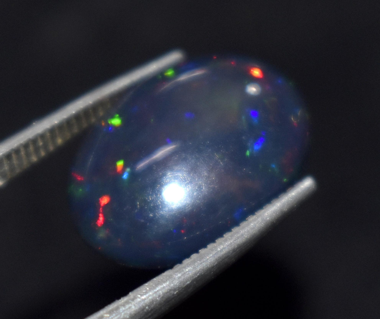 Black Opal, Oval Welo Fire, Cabochon Loose Gemstone, 2.70 Ct, Size-11x15x3.5mm, For Jewelry Making, Gift For Her,