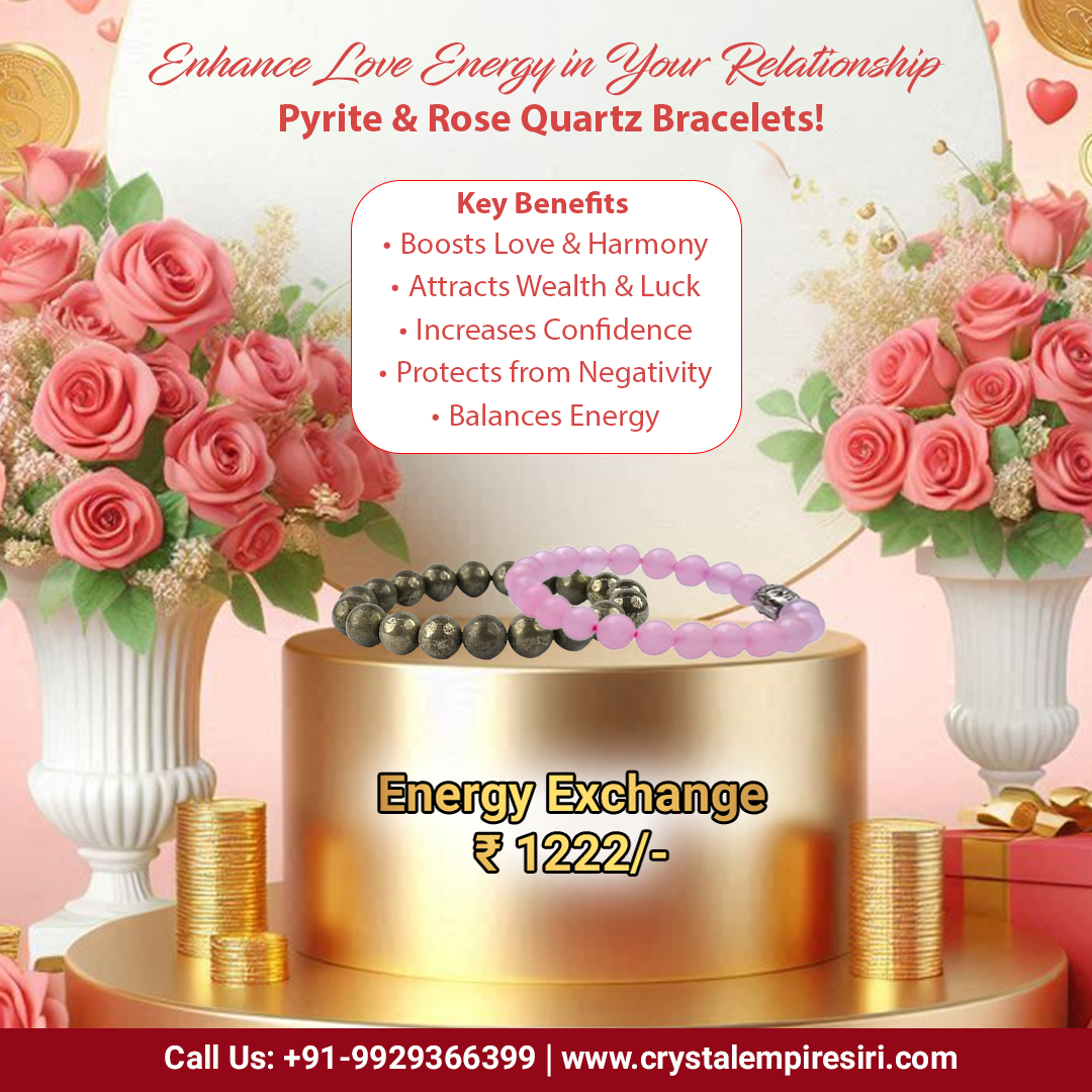 Attract Love & Wealth Combo | Pyrite & Rose Quartz Bracelet | Love & Abundance Energy