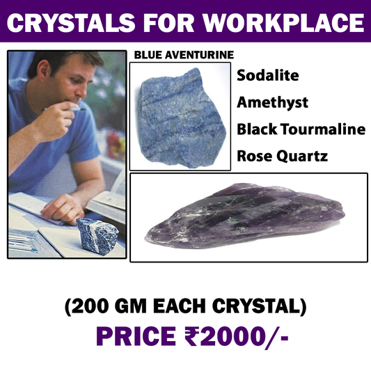 Crystals For Work Palace Kit Gemstone, Blue Aventurine, Sodalite, Amethyst, Black Tourmaline, Rose Quartz,