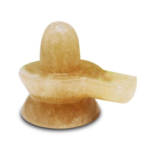 Beautiful Yellow Aventurine Shivling - { Weight- 89.20 Gram }