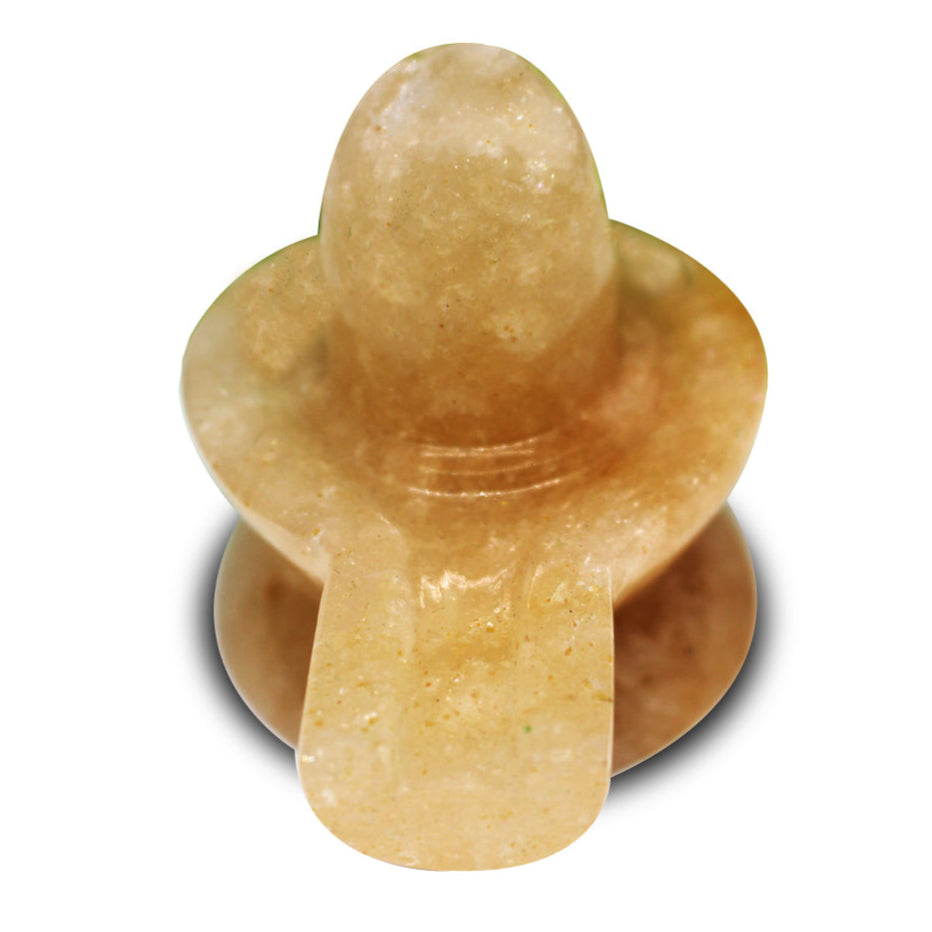 Very Beautiful Yellow Aventurine Shivling - { Weight- 115.80 Gram }